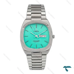 امگا سیمستر نوستالژی مردانه استیل صفحه سبزآبیOmega-6194-G