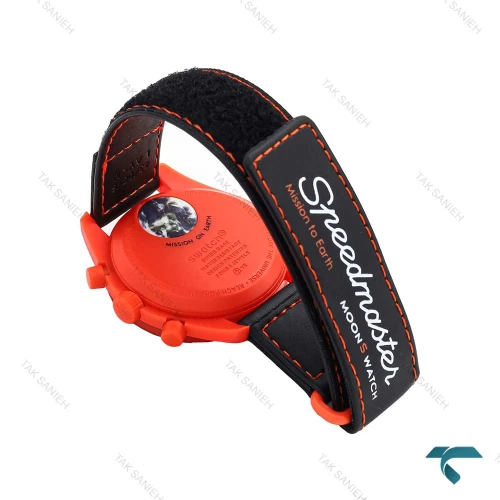 امگا سواچ ماموریت روی زمین مشکی قرمز Omega-6197-U