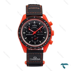 امگا سواچ ماموریت روی زمین مشکی قرمز Omega-6197-U