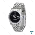 ساعت مردانه رولکس دیتجاست استیل صفحه مشکی مهندسی Rolex-6200-G