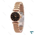 ساعت مچی رومانسون زنانه رزگلد صفحه مشکی Romanson-6205-L