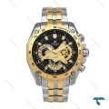 ساعت کاسیو ادیفایس مردانه EF550 دورنگ طلایی صفحه مشکی Casio-6241-G