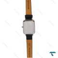 ساعت دنیل ولینگتون مستطیلی زنانه سیلور بند چرم مشکی DW-6249-L