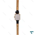 ساعت DW مینی مستطیلی زنانه رزگلد صفحه قهوه ای بند چرمی DW-6252-L