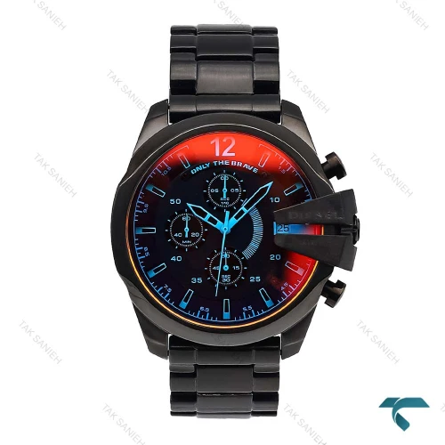 ساعت زنانه دیزل شاخدار مشکی صفحه هفت رنگ Diesel-6244-L