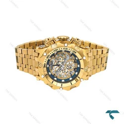 ساعت اینویکتا هیبرید مردانه طلایی صفحه سرمه ای اسکلتون Invicta-6255-G