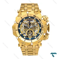 ساعت اینویکتا هیبرید مردانه طلایی صفحه سرمه ای اسکلتون Invicta-6255-G