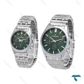 ست ساعت رومانسون سه موتوره استیل صفحه سبز Romanson-6260-S