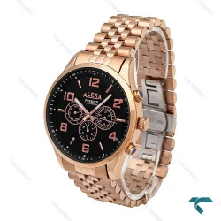 ساعت الکسا A0073 پریمیر مردانه سه موتوره رزگلد Alexa-6224-G