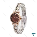امپریوآرمانی زنانه مینی دورنگ رزگلد صفحه قهوه ای ایندکس خط Armani-6267-L