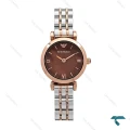 امپریوآرمانی زنانه مینی دورنگ رزگلد صفحه قهوه ای ایندکس خط Armani-6267-L