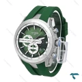 ساعت سیتیزن مردانه سه موتوره نقره ای بند رابر سبز Citizen-6278-G