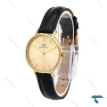 ساعت دنیل ولینگتون زنانه طلایی بند چرم DW-6280-L