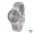 ساعت دنیل ولینگتون زنانه حصیری نقره ای صفحه طوسی مدیوم DW-6281-L