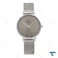 ساعت دنیل ولینگتون زنانه حصیری نقره ای صفحه طوسی مدیوم DW-6281-L