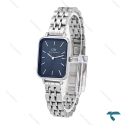 ساعت DW زنانه مستطیلی سیلور صفحه سرمه ای DW-6282-L