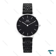 ساعت دنیل ولینگتون زنانه گرد مشکی نقره ای متوسط DW-6283-L