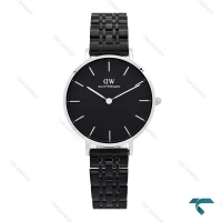 ساعت دنیل ولینگتون زنانه گرد مشکی نقره ای متوسط DW-6283-L
