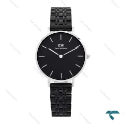 ساعت دنیل ولینگتون زنانه گرد مشکی نقره ای متوسط DW-6283-L