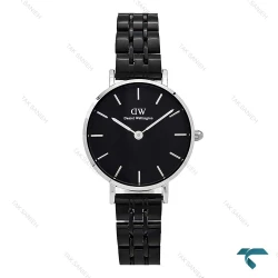 ساعت دنیل ولینگتون زنانه گرد مشکی نقره ای اسمال DW-6284-L