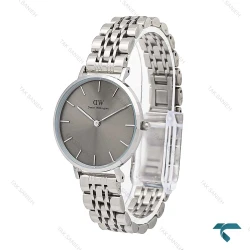 دنیل ولینگتون زنانه گرد استیل صفحه طوسی متوسط DW-6290-L