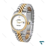 ساعت مردانه رولکس دورنگ طلایی صفحه سفید مهندسی Rolex-6300-G