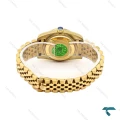 ساعت رولکس زنانه طلایی صفحه نقره ای متوسط Rolex-6302-L