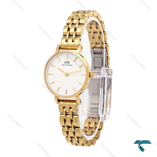 ساعت دنیل ولینگتون زنانه مینی طلایی صفحه سفید DW-6309-L