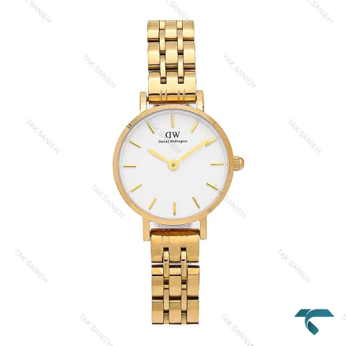 ساعت دنیل ولینگتون زنانه مینی طلایی صفحه سفید DW-6309-L