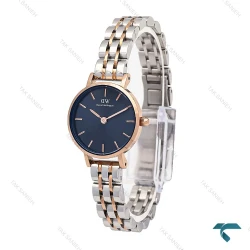 دنیل ولینگتون زنانه دورنگ رزگلد صفحه سرمه ای مینی DW-6311-L