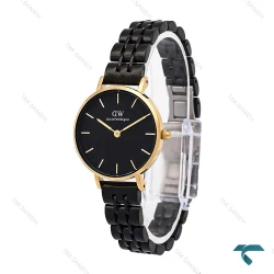 ساعت دنیل ولینگتون زنانه مشکی طلایی بند فلزی اسمال DW-6312-L