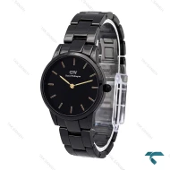 دنیل ولینگتون زنانه سرامیکی مشکی ایندکس طلایی DW-6314-L