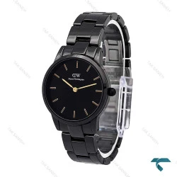 دنیل ولینگتون زنانه سرامیکی مشکی ایندکس طلایی DW-6314-L