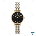 ساعت DW زنانه دورنگ طلایی صفحه مشکی مینی DW-6315-L