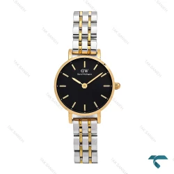 ساعت DW زنانه دورنگ طلایی صفحه مشکی مینی DW-6315-L