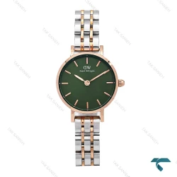 ساعت دی دبلیو زنانه دورنگ رزگلد صفحه سبز مینی DW-6317-L