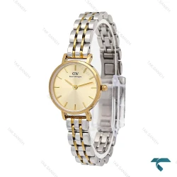 ساعت زنانه DW دورنگ طلایی صفحه طلایی مینی DW-5999-24-L