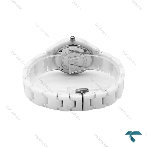 ساعت دنیل ولینگتون زنانه سرامیکی سفید ایندکس نقره ای DW-6319-L