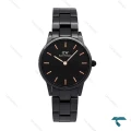 ساعت DW زنانه سرامیکی مشکی ایندکس رزگلد DW-6322-L