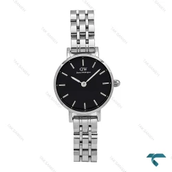 ساعت DW زنانه سیلور صفحه مشکی مینی DW-6003-24-L