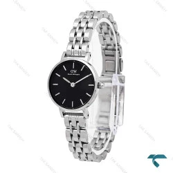 ساعت DW زنانه سیلور صفحه مشکی مینی DW-6003-24-L