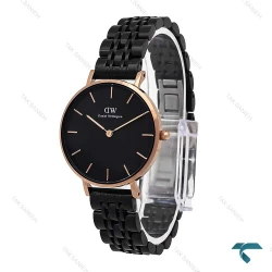 ساعت دنیل ولینگتون زنانه مشکی قاب رزگلد مدیوم DW-6326-L