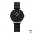 ساعت دنیل ولینگتون زنانه مشکی قاب رزگلد مدیوم DW-6326-L
