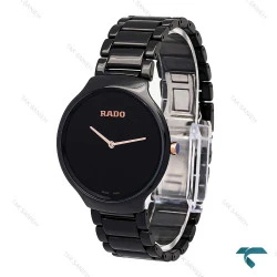 ساعت رادو مردانه مشکی سرامیکی عقربه رزگلد Rado-6338-G