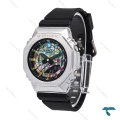 جی شاک زنانه GM-S2100 قاب سیلور صفحه رنگین کمانی G-shock-6386-L