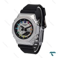 ساعت زنانه جی شاک GM-S2100 سیلور مشکی صفحه رنگین کمانی G-shock-6391-L