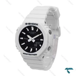 ساعت جیشاک زنانه GMA-S2100 سفید صفحه مشکی G-shock-6414-L
