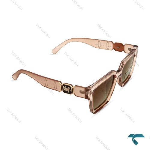 عینک آفتابی دیور زنانه قهوه ای شفاف Dior-6438-L