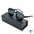 عینک دودی اوگا مورل مردانه مشکی پلاریزه OGA-6473-G