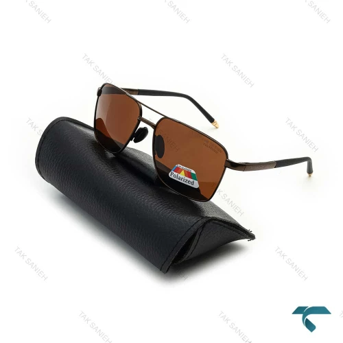 عینک آفتابی پورشه مردانه پلاریزه قهوه ای Porsche-6479-G